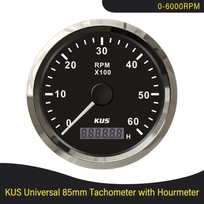 KUS 85mm Tachometer 0-3000 RPM 0-4000 RPM 0-6000 RPM 0-8000 RPM 9-32~79488