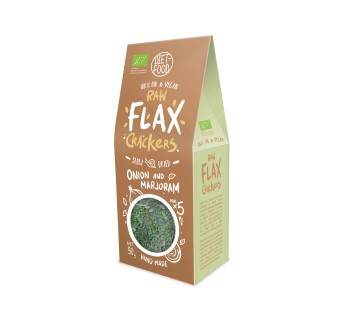 BIO KRAKERSY Z CEBULĄ I MAJERANKIEM FLAX DIET-FOOD