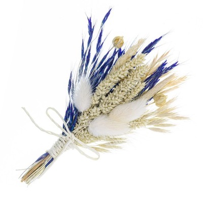 Wpinka pins BOHO niebieski suszki suszone kwiat