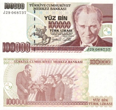 # TURCJA - 100000 LIRA - 1970/1997 - P-206 - UNC