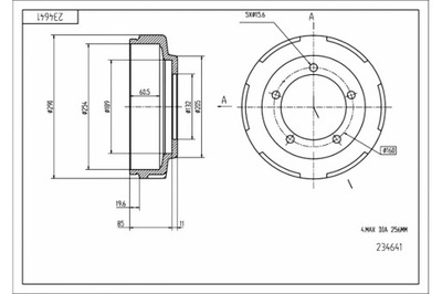 HART BEBNY DE FRENADO 2 PIEZAS PARTE TRASERA TRANSIT 2.0-2.4DI 00-06  