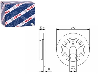 DISCOS DE FRENADO 2 PIEZAS PARTE TRASERA FORD MONDEO V FORD EE.UU. FUSION 1.0-2.0H  