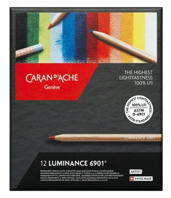 Kredki Caran d'Ache Luminance 6901 12 Kolorów