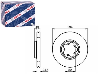 DISCOS DE FRENADO 2 PIEZAS PARTE DELANTERA FORD TRANSIT FORD EE.UU. F-250 2.0D-6.0D  