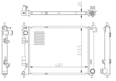 NRF 550033 CHLODNICA, SISTEMA DE REFRIGERACIÓN DEL MOTOR  