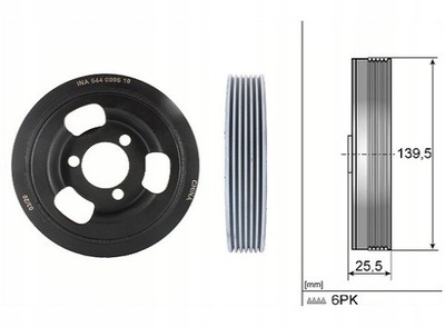 КОЛЕСО ШКИВ ВАЛА КОЛЕНЧАТОГО DO BMW 1 F21 116I 118I