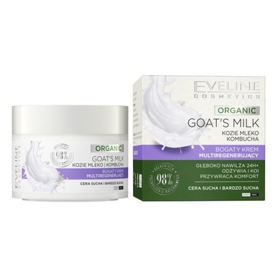 Eveline Cosmetics Organic Goat's Milk bogaty krem multiregenerujący 50m P1