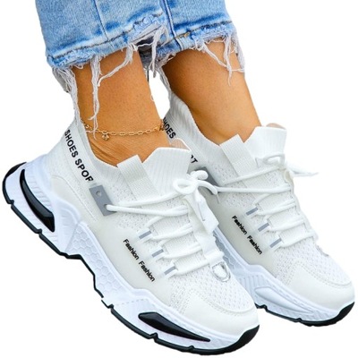 Białe Sneakersy Na Platformie Buty Sportowe Balenciga 37