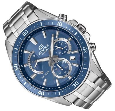 STALOWY WODOSZCZELNY ZEGAREK CASIO EDIFICE CHRONOGRAF EFR-552D -2AVUEF