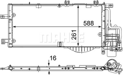 RADUADOR PARA KLIMAT.BMW E60 520I 02-/BEN MAHLE AC 336 000S SKRAPLACZ,  