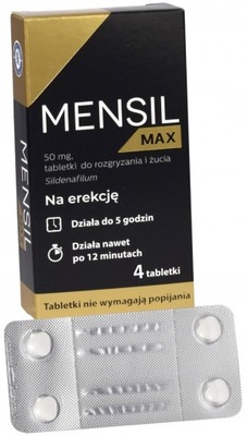 Mensil Max na potencję erekcję 50 mg 4 tabletki do żucia