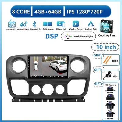 NAWIGATOR GPS ANDROID PARA RENAULT MASTER NISSAN NV400 OPEL MOVANO 2010-2021  