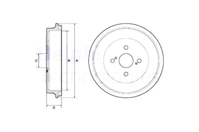 DELPHI BEBNY ДИСКОВЫЕ ТОРМОЗНОЕ 2SZT. ЗАД TOYOTA RACTIS YARIS 1.3 1.5 09.05- фото