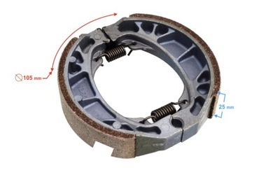 BRAKE SHOES BRAKE REAR DO SKUTERA FALCON SYM/FIREFOX/GALACTIC/HURAGAN 5  