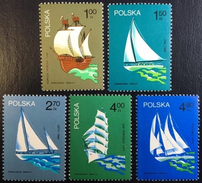 Fi 2170-74 ** 1974 - Sławne polskie żaglowce