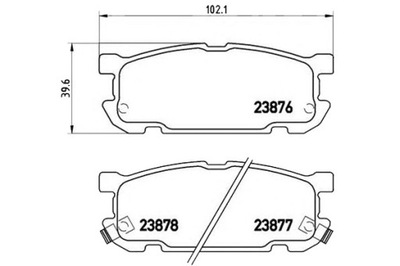 КОЛОДКИ ГАЛЬМІВНІ MAZDA MX5 00-05 ЗАД BREMBO