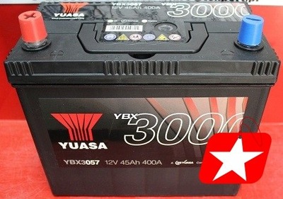 YUASA YBX3057 АККУМУЛЯТОР 45AH 400A L+