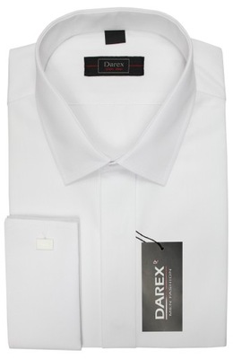 Koszula Męska biała na spinki slim-line 40/170-176