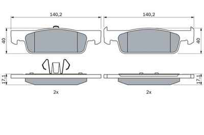 BOSCH 0 986 494 661 КОЛОДКИ ГАЛЬМІВНІ