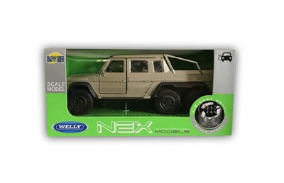 MERCEDES G63 AMG BEŻOWY METALOWY MODEL 1:34 WELLY