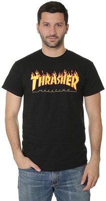 koszulka Thrasher Flame Logo - Black