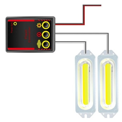 DO 2 COB 8LED АВТОМОБІЛЬНИЙ СТОП СИГНАЛ STROBOSKOPOWE 12V AUTO МОТОЦИКЛА AWARYJNY