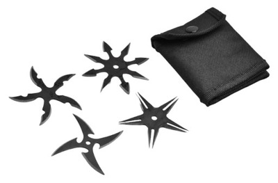 RZUTKI RZUTKA SHURIKEN ZESTAW 4 SZT MINI ETUI