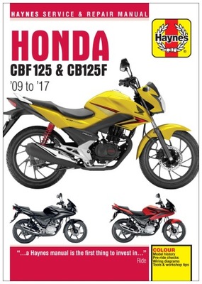 Honda CBF125 CBF125F (2009-2017) instrukcja napraw Haynes 24h