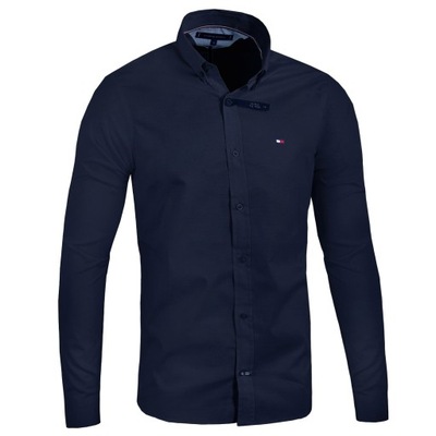 Tommy Hilfiger koszula męska Core slim fit Promocja Granatowa XXL