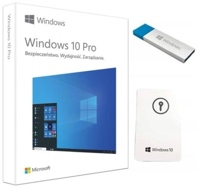 Microsoft Windows 10 Pro PL polska wersja 32/64bit BOX USB P2 faktura VAT