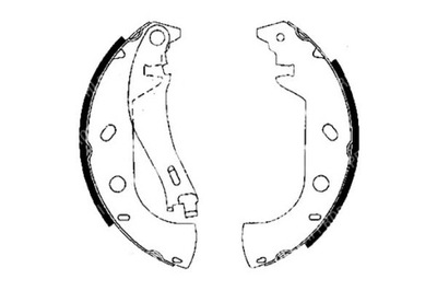 ZAPATAS DE TAMBOR DE FRENADO PARTE TRASERA FIAT ALBEA PALIO FIAT MAREA MULTIPLA SIENA 20-00  