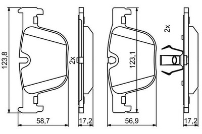 BOSCH 0 986 494 786 TRINKELĖS STABDŽIŲ 