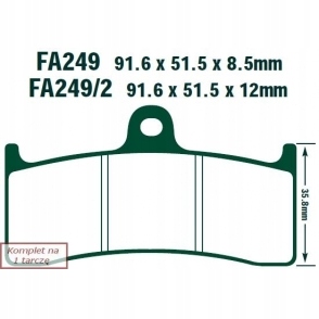 ZAPATAS DE FRENADO EBC FA249  