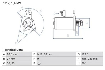 0986018340/BOS СТАРТЕР REG.