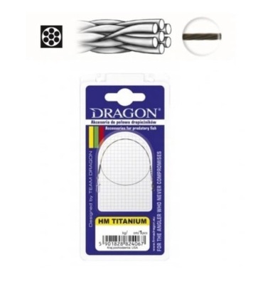 Przypon DRAGON Titanium Braid 1x7 AFW 60cm 34kg