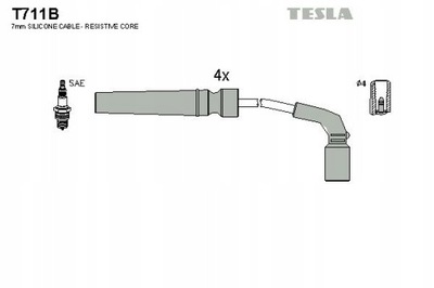 TESLA BLATNÁ T711B КОМПЛЕКТ ТРУБОК ZAPŁONOWYCH