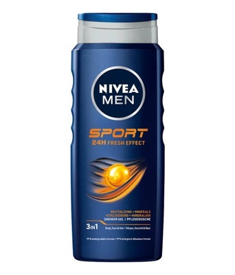 Nivea Men Żel pod prysznic Sport 24h fresh 500ml B