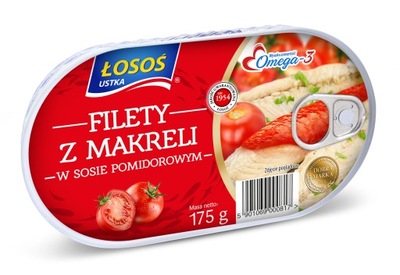 FILETY Z MAKRELI ŁOSOŚ W SOSIE POMIDOROWYM 175 g
