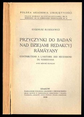 Słuszkiewicz Przyczynki do badań nad Rāmāyana