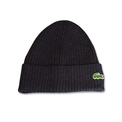 Czapka zimowa Lacoste Ribbed Wool Beanie Wełniana