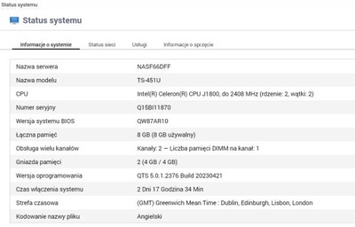 QNAP TS-451A 4x3TB 8GB RAM.