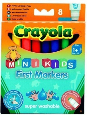 Flamastry zmywalne Minikids 8 sztuk Crayola