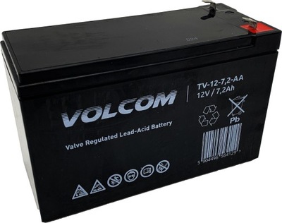 Akumulator 12V 7Ah Agm Volcom UPS zabawka alarm