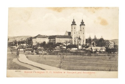 BRZOZOWO - STARA WIEŚ, KOŚCIÓŁ JEZUITÓW 1914