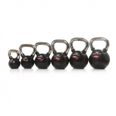 Kettlebell ogumowany z rączką chromowaną 20 kg