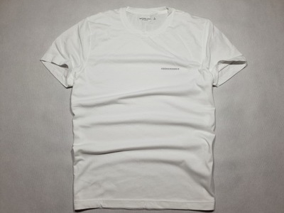 ABERCROMBIE FITCH biały t-shirt chest log XXL