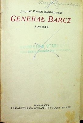 Generał Barcz 1923 r.
