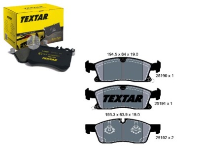 Tex2519002 тормозные колодки ham. jeep перед grand cherokee 1 фото №1