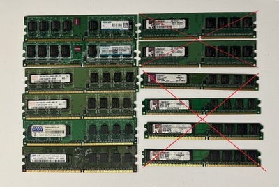 Pamięć ram DDR2 1GB 800MHZ MIX