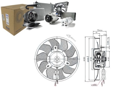Вентилятор радиатора с корпус audi 100 80 a6 ca фото №1